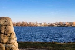 Ein Blick nach Norden über den See